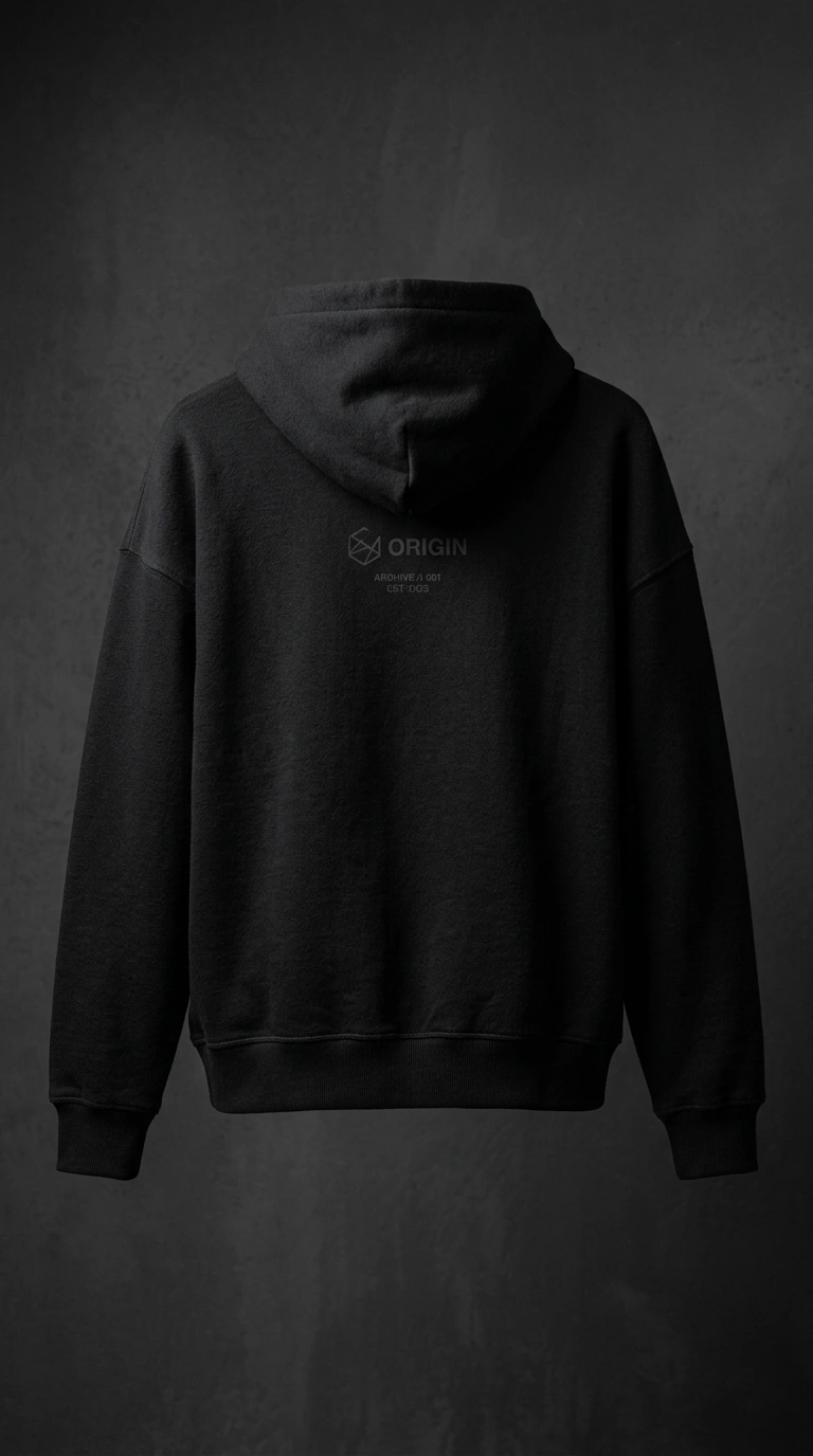 Sudadera pesada SC-HD-001, vista trasera